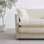 Repose-pieds en chenille, beige - compatible avec différents canapés, bois massif robuste, rehausse le confort de votre décor