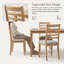 Ensemble 2 pièces de chaises de salle à manger rembourrées sans accoudoirs avec dossier haut, structure robuste en bois massif
