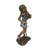 Girl Holding a Flower Fountain Bronze Statue -  Size: 15"L x 15"W x 35"H.