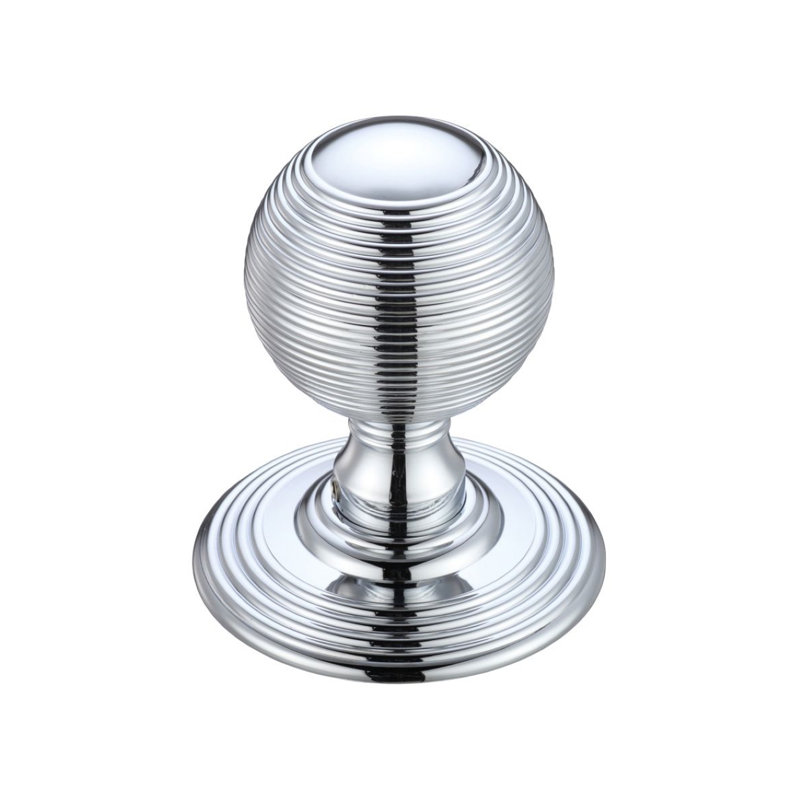 Passage Door Knob, Polished Chrome