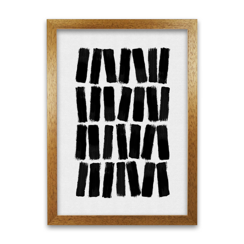 Orara Brush Strokes - Print, Brown Framed, 84cm H x 59cm W x 1cm D