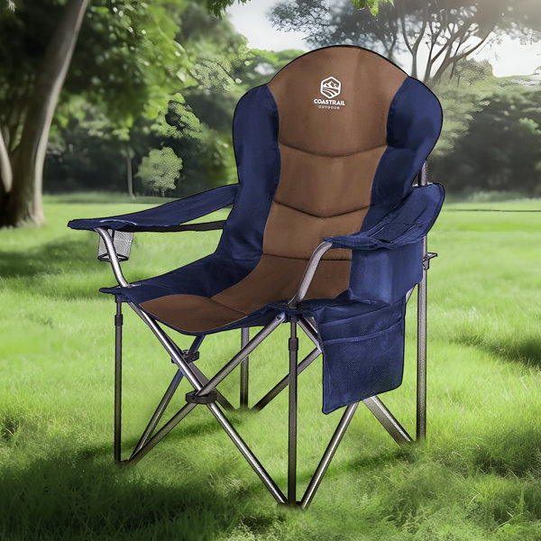  CARIBBEAN JOE Folding Beach Chair, 5 Position Lightweight,  Portable Reclining Outdoor Camping Chair with Headrest, Shoulder Strap, and  Cup Holder, Blue : Sports & Outdoors