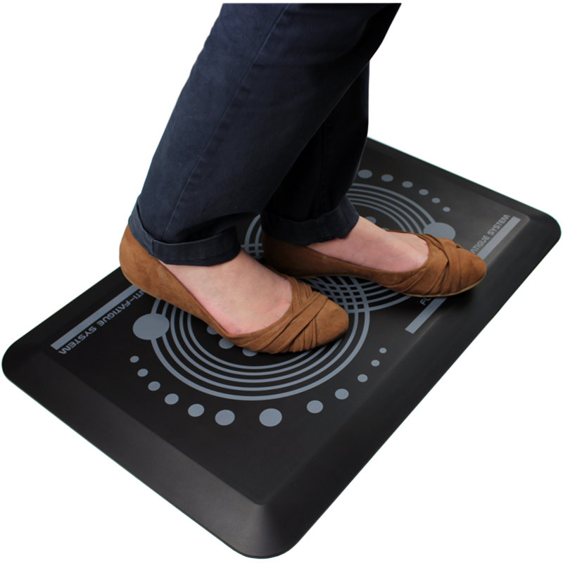 AFS-TEX 2000 Black Active Anti-Fatigue Mat - 16" x 24" , 24" W x 16" D, Black