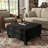 Luka Square Chenille Storage Ottoman-17537745