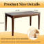 Bureau Mid-Century moderne en bois massif avec tiroirs | Bureau compact pour bureau à domicile avec bords de sécurité arrondis-1230659194