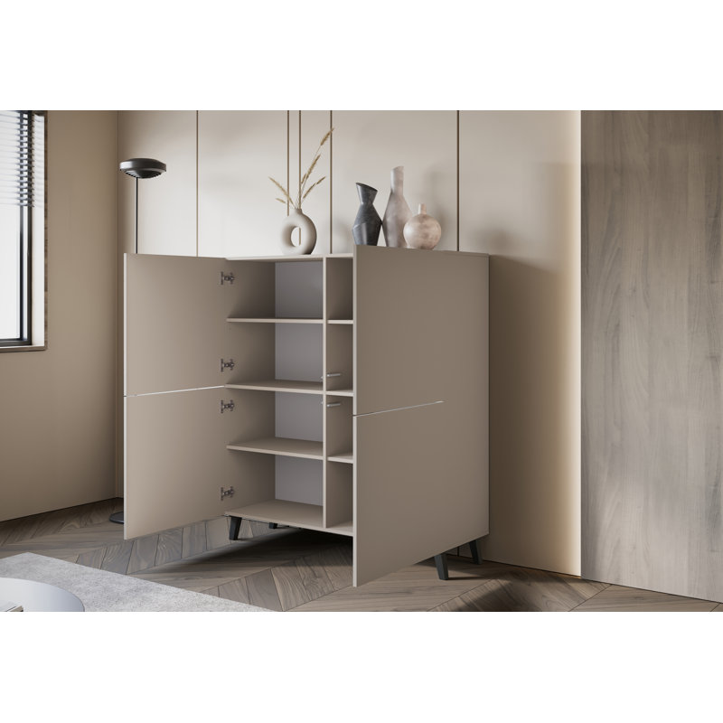 Highboard Accent Chest, Beige