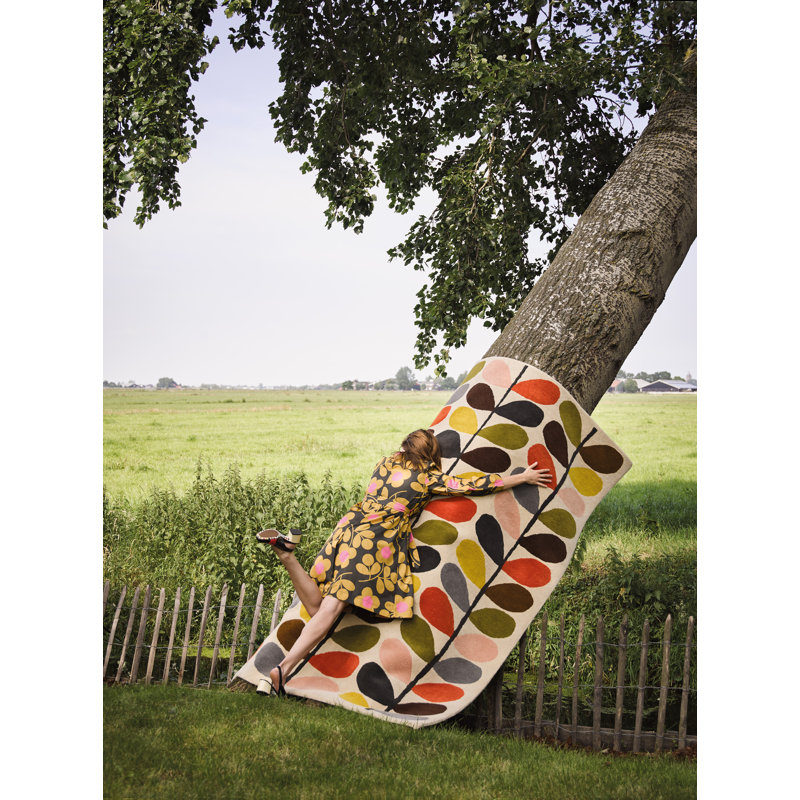 Hand Tufted Wool Floral Area Rug, Rectangle 3'11" x 5'11"