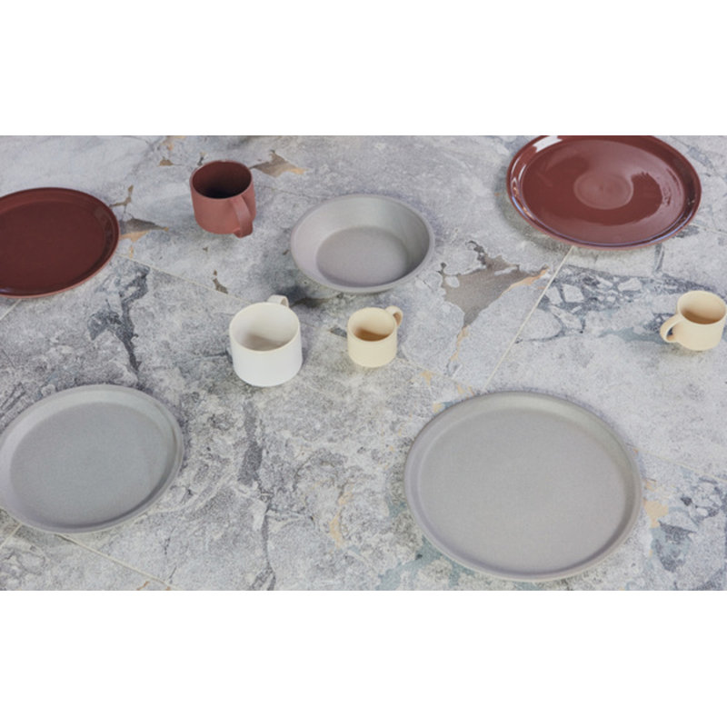 Yuka Handmade Terracotta Dinner Plate, Stone
