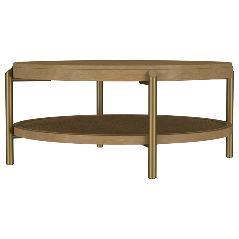 Table basse ronde avec plateau de rangement Benson, 17.25" H x 40.75" L x 40.75" W