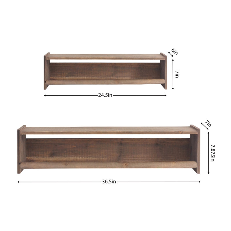 Hardgrove Floating Shelf, Brown