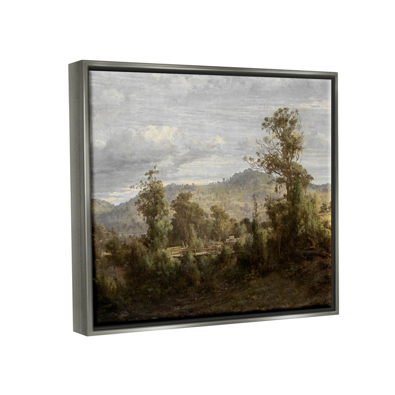 «Classic Nature Woodland View», art mural encadré sur toile flottante par lettré et doublé, H 17 po x l 21 po x P 1,7 po