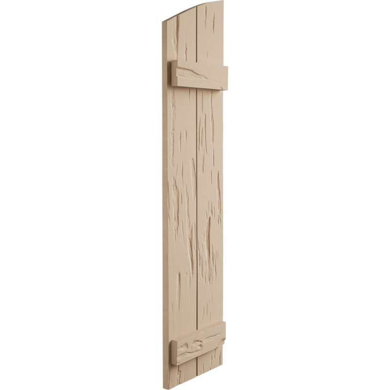 Timberthane avec planche à chevrons et panneaux elliptiques, H 42 po x l 11 po, Texture cyprès Pecky / brun clair apprêté