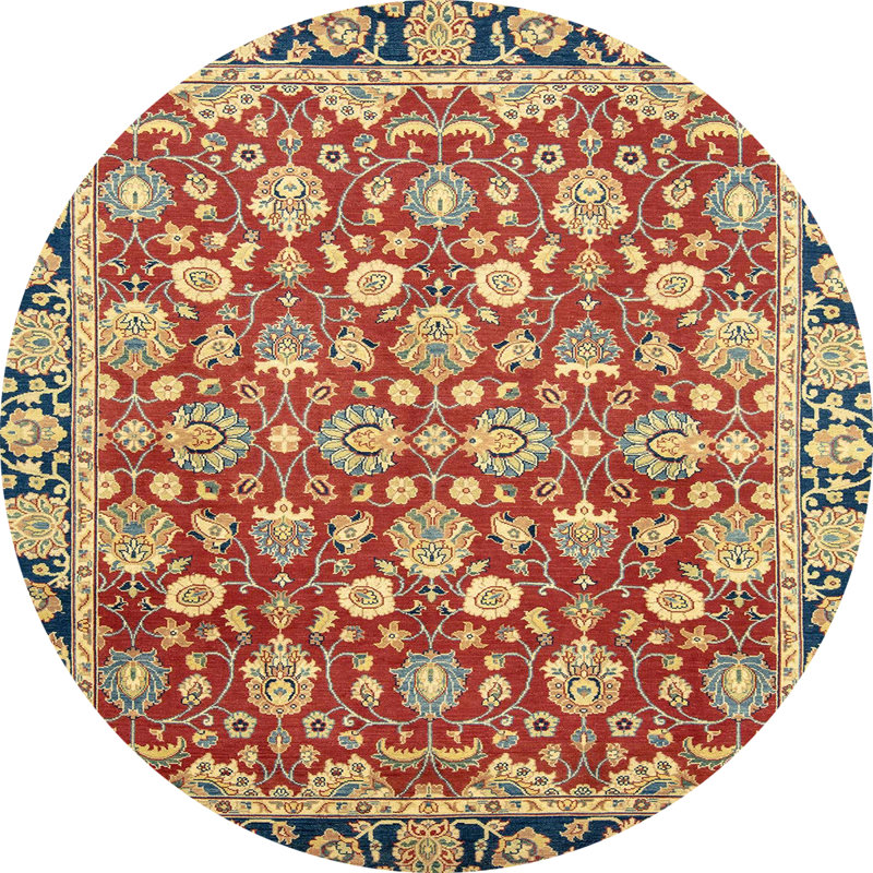 Abstract Indoor Rug, Round 5'