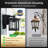 Modern Black Dusk to Dawn Outdoor Wall Lantern with GFCI Outlet-444814448