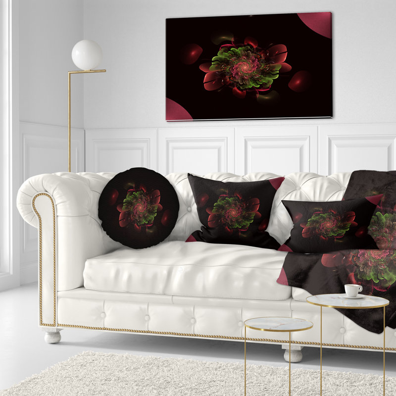 Coussin lombaire à fleur arrondie floral