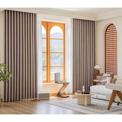 Chenille Room Darkening Curtain Pair