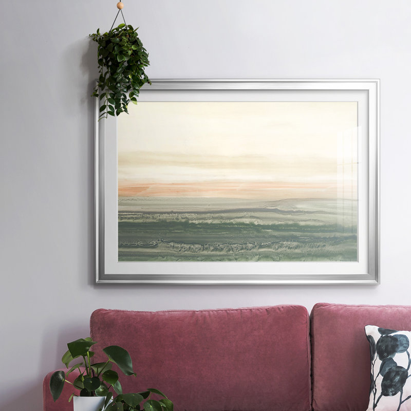 Atlantic Sunrise I, reproduction d'art encadrée, Argent, H 15 po x l 21 po x P 1,5 po