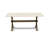 7 Piece Dining Room Furniture Set Consist of a Rectangle Dining Table with X-Legs and 6 Light Sable Linen Fabric Parson Chairs, Distressed Jacobean-436609933-436609931-436609932