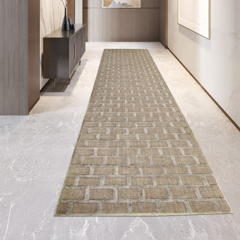 Linen Geometric Area Rug