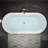 Oval 60" Glossy White Acrylic Freestanding Soaking Bathtub For Bathroom Spa, Featuring A Pre - Installed Drain & Overflow System, Adjustable Leveling Feet, And Non Porous High Gloss Finish Deep With