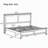 Modern Solid Wood Queen Platform Bed With Slatted Headboard, Sturdy Wooden Slats & Durable Pine Construction-713756215