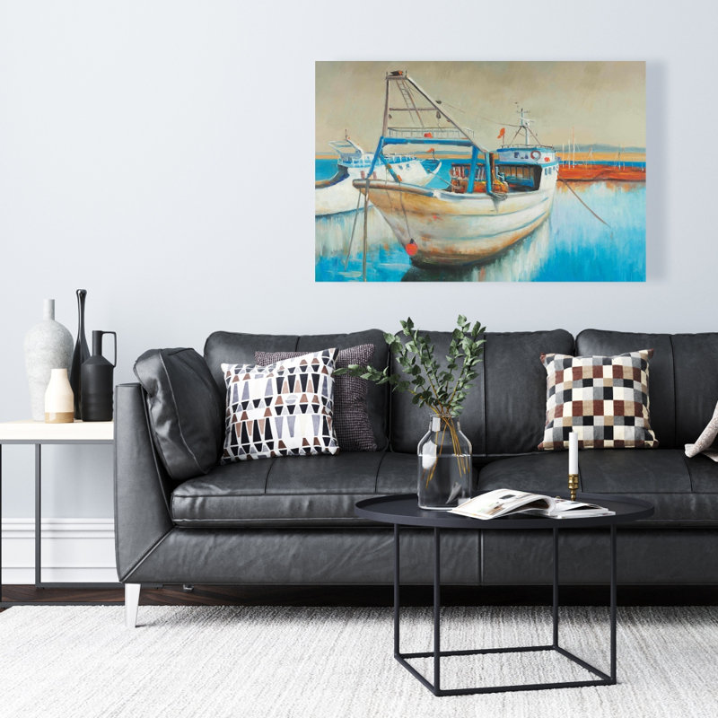 Fishing Boat - Best Sellers Beige Canvas for Home Decor