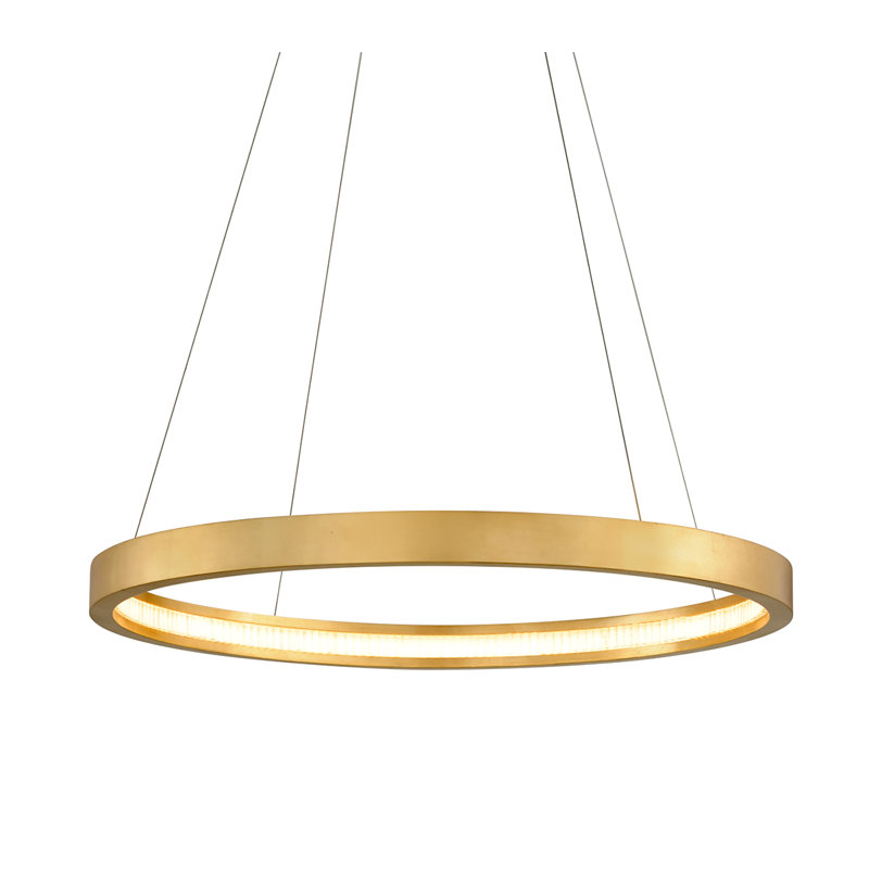 Jasmine 1 Light Chandelier, Gold Leaf, 114" H x 36" W x 36" D