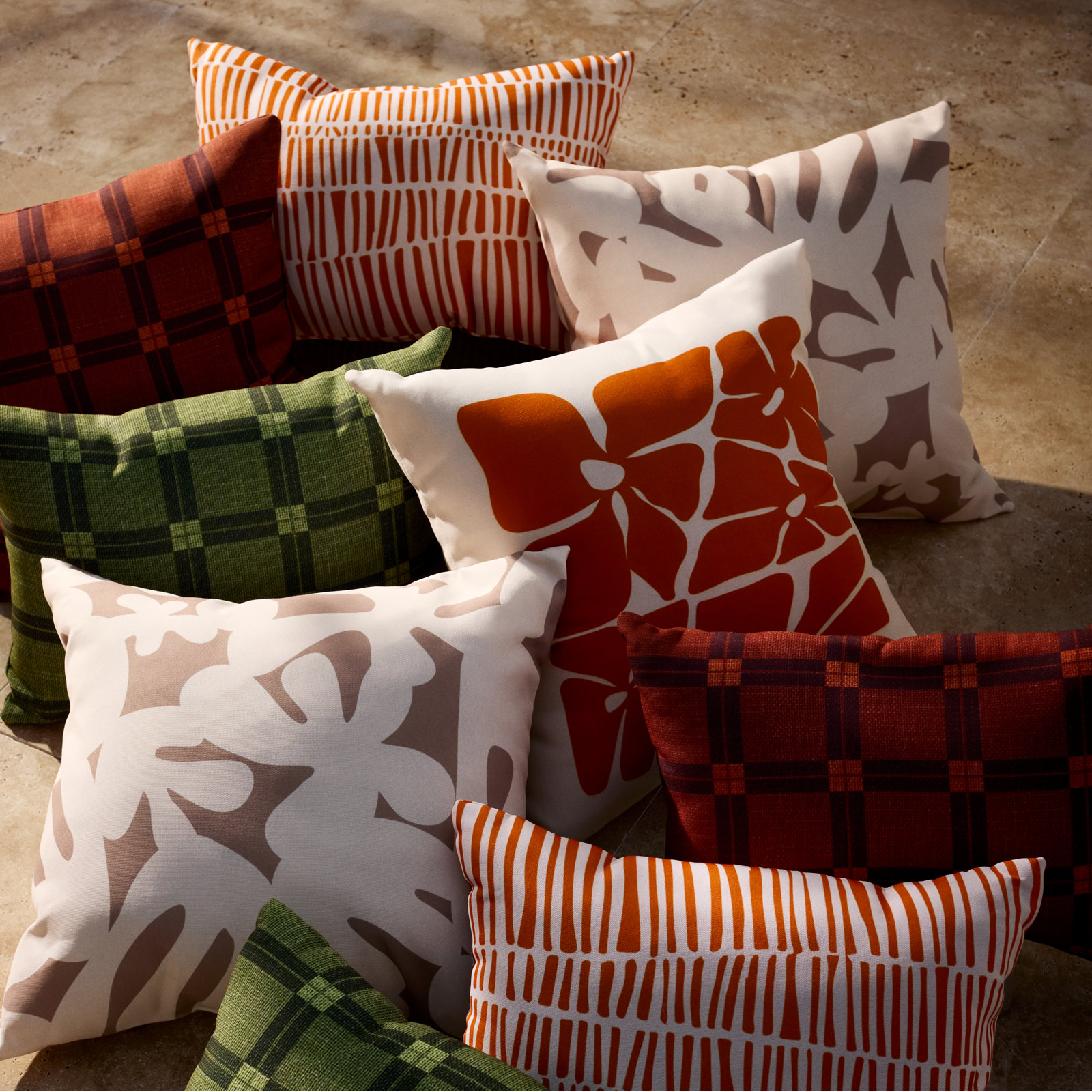 Polyester Throw Pillow, 19W" x 19H", Orange