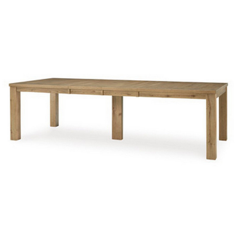 Rustic Oak Extendable Rectangular Dining Table for Ten