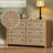 Cevat Rattan 6-Drawers Dresser,Thickened Curved Profile Design-1795716530