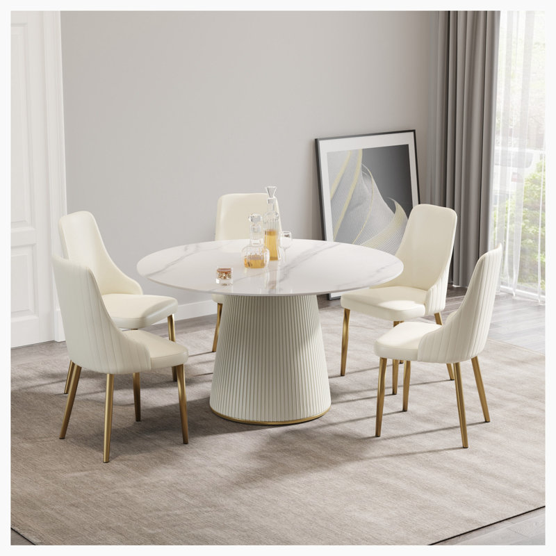 Iconie ronde, L 53,15 po x L 53,15 po, Blanc