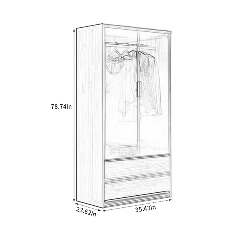 Modern Simple And Practical Wardrobe