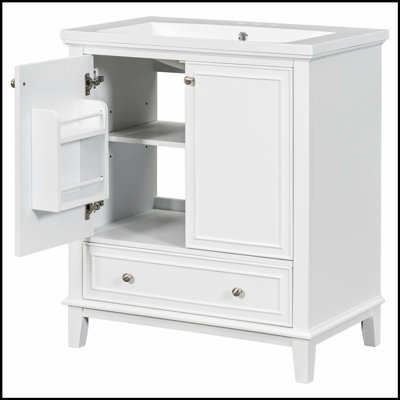 30 Inch Bathroom Vanity with Sink, Durable Wood Cabinet and Drawer, Modern and Functional Design