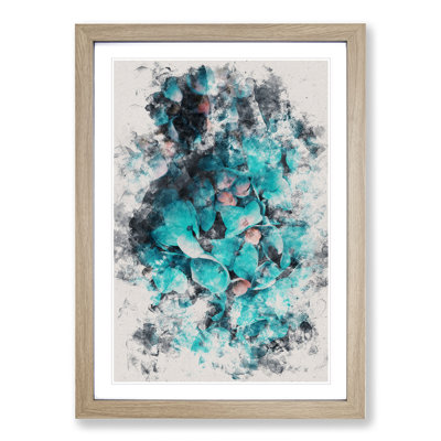 Teal Blue Hydrangeas - Picture Frame Painting