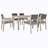 Raybert 6 - Person Acacia Wicker Patio Dining Set with Rectangular Table , Cushions Included