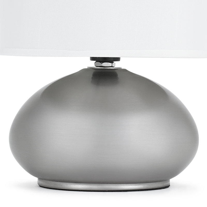 Ensemble de lampes de table en acier brossé 9,25 po Warminster, Acier brossé