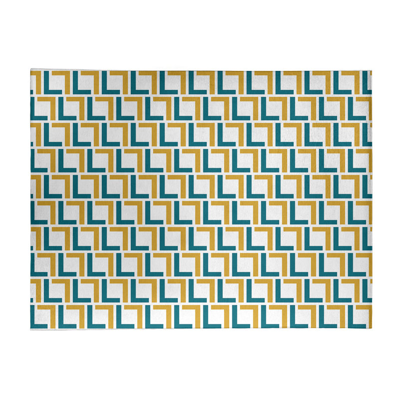 Geometric Indoor Rug, Rectangle 5' x 7'