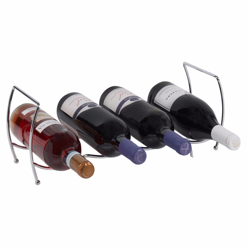 Tabletop Wine Bottle Rack in Silver