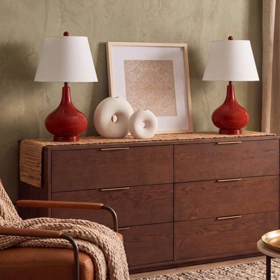 Akeim Glass Standard Table Lamp