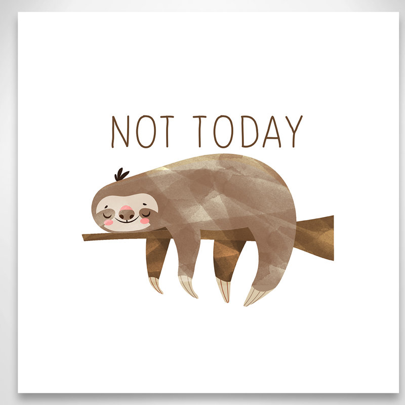 Do It Not Today, H 16 po x l 16 po x P 1,5 po, Canevas