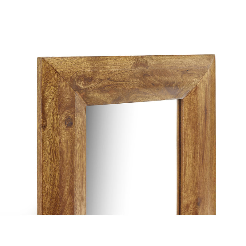 Cange Rectangle Mirror, 17.78 cm H x 114.3 cm W, Dark Oak
