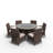 Hampton 7-piece Outdoor Dining Set With Round Table Pe Wicker And Cushions-142705964