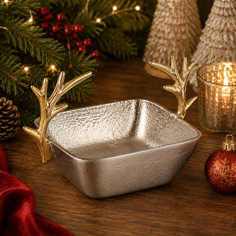 Bol décoratif - conception de poignée de branche sculptée, décor de table rustique pour table basse, table de salle à manger, vestibule et décor saisonnier