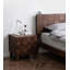 Table de chevet haut de gamme en bois massif, luxueuse chambre à coucher, commode tridimensionnelle