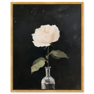 «Last Rose of Summer», reproduction d'art sur toile par Art Remedy, cadre doré, 16 x 20