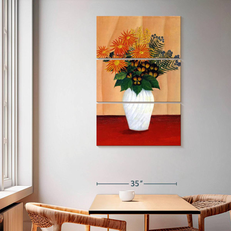 Bouquet de fleurs Harnek 1909-10, H 65 po x l 42 po