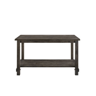  60" Gray Wood Dining Table