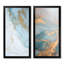 «Luxury Turquoise Gold Marbré Flow Art II», ensemble de 2 impressions sur toile-1450415698-1450415699