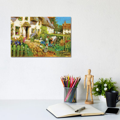 Down The Backs by John Haskins - Wrapped Canvas Print