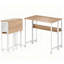 Bureau pliable avec sac de rangement, tablette et roulettes pour petits espaces, bureau à domicile-126443682
